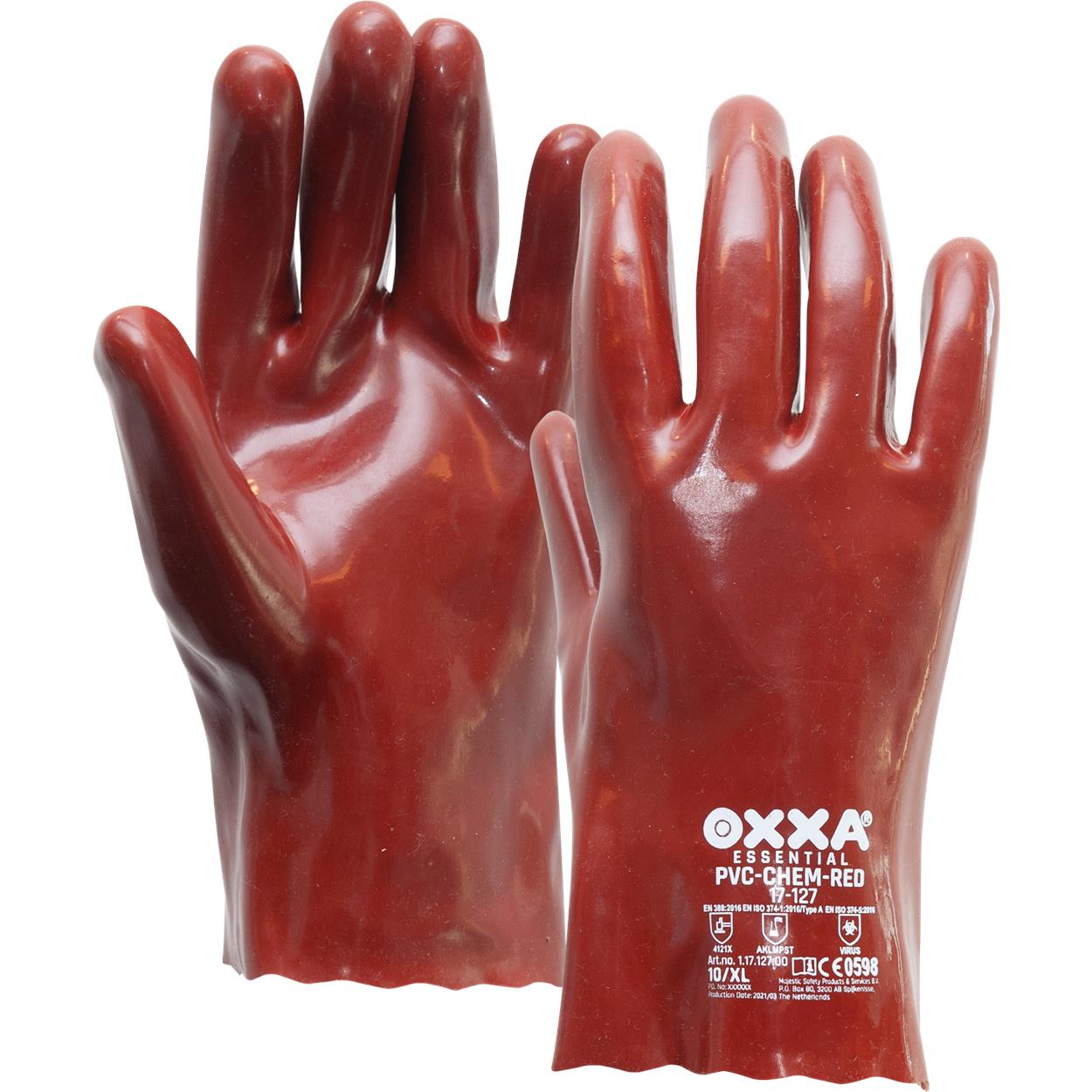 OXXA PVC - Chem - Red 17 - 127 handschoen - Veiligheidexperts.nl - OXXA Essential - "8718249006661"